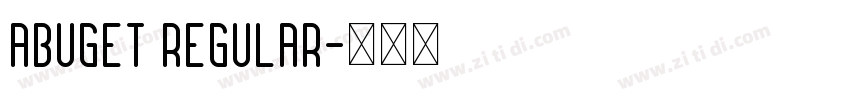 Abuget Regular字体转换